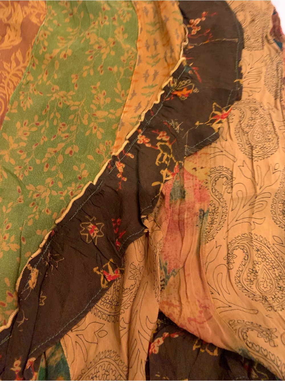 Boho High-Low Patchwork Skirt - Picture 7 of 8